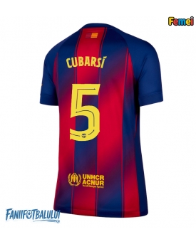Barcelona Pau Cubarsi #5 Tricou Fotbal Replică 2025-26 Femei Acasa